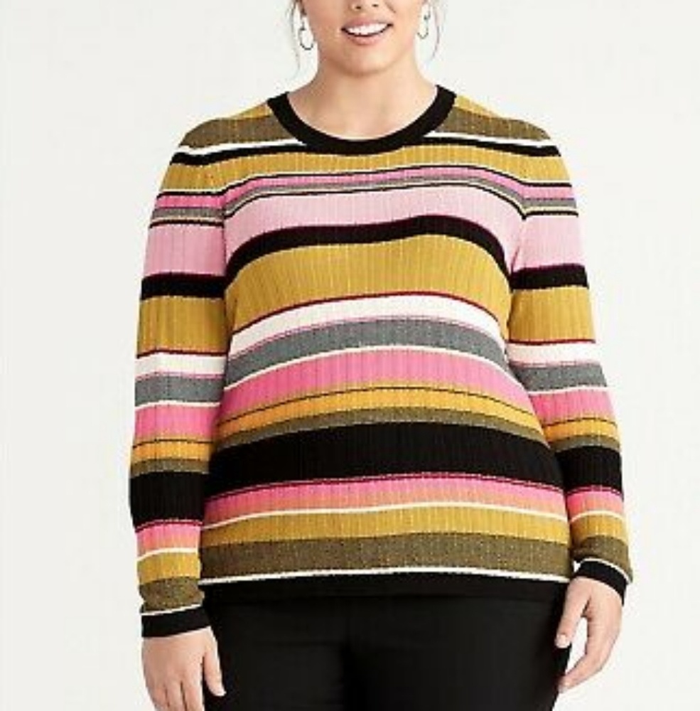 Rachel Roy  Stripe Combo Striped Sweater 